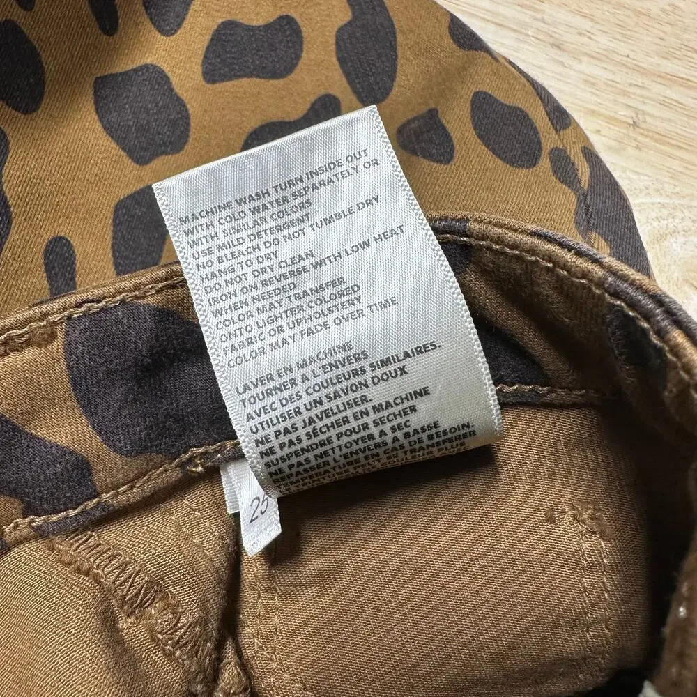 L'AGENCE NWT Margot High Rise Skinny Cropped Jeans Leopard Print Size 25 - Picture 8 of 11